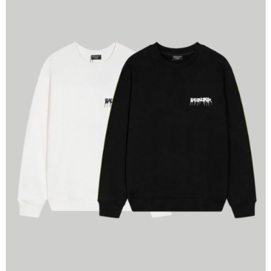 Balenciaga splatter-ink fluid letter p rint crewneck sweatshirt
